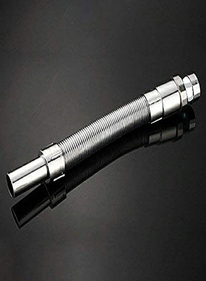 SELLZY Chrome Flexible PVC Waste Pipe for Wash Basin, Bathroom & Kitchen Sink | Heavy Duty CP Drain Hose/Outlet Tube Connector 1 1/4inch | Leak Proof, Durable, Install (1meter - Image 3